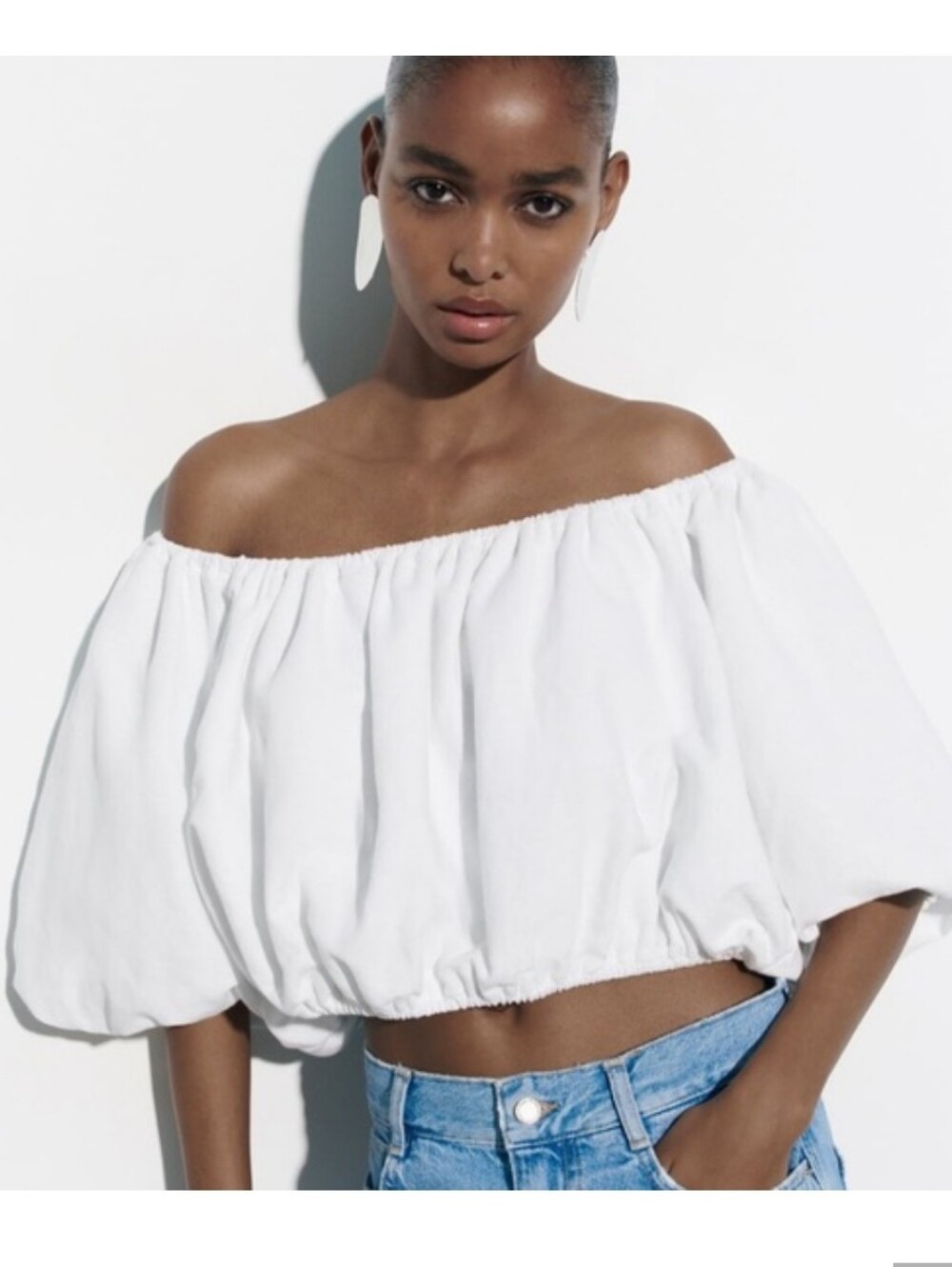 Zara Linen Crop Top NWT - Picture 3 of 15